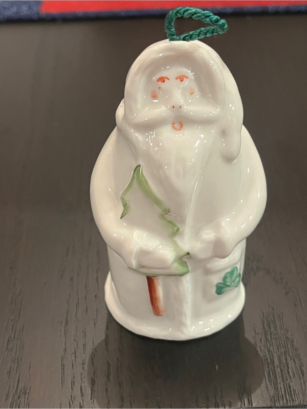 Belleek Santa Christmas Bell Ornament
